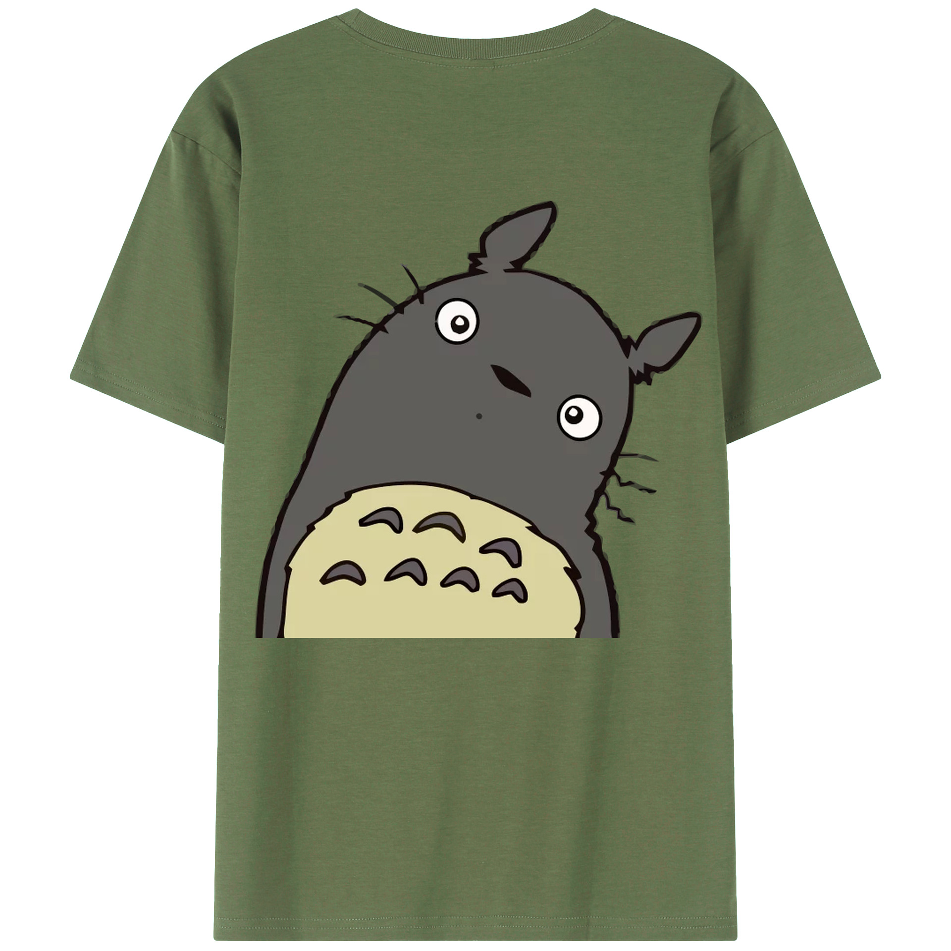 （画像用） となりのトトロ 草壁メイ 草壁サツキ My Neighbor Totoro Satsuki Kusakabe Mei Kusakabe 綿100％ メンズ半袖Tシャツ（バックプリント） 通気性